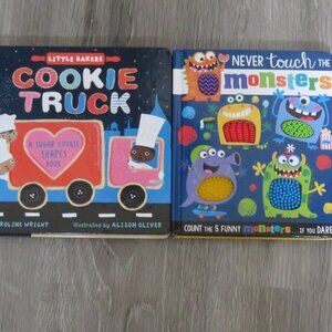 Bundle 2 Books Touch & Feel Never Touch the Monster & Cookie Truck (K480)